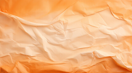 Canvas Print - Wrinkled orange paper fragment as a background texture