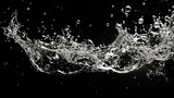Fototapeta Łazienka - Splashing water on a black background. water splash refreshing black background