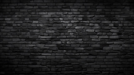 Wall Mural - Abstract Black brick wall texture for pattern background. brickwork background for design