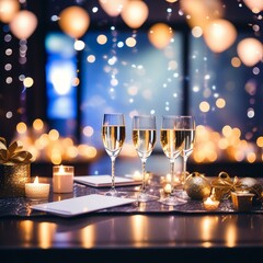 Wall Mural - business new years celebration wallpaper simple cinematic lighting