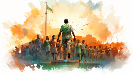 realistic representation of India Republic Day, the cultural and national significance of the event. Generative AI