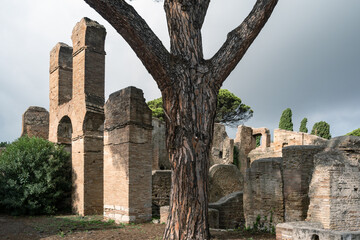 Wall Mural - ostia antica port on the Tiber in Rome. Roman Archeology site