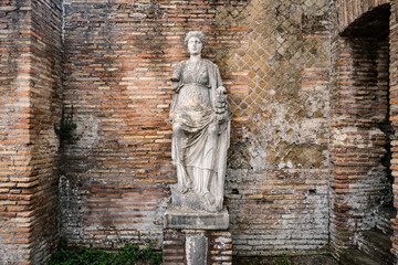 Wall Mural - ostia antica port on the Tiber in Rome. Roman Archeology site