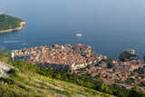 Fototapeta  - Ville historique de Dubrovnik en Croatie, classée au patrimoine mondial de l'UNESCO. Croatie - Europe