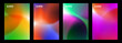 © FineVector - Set of abstract backgrounds with bright color gradient defocused round shapes for creative graphic design. Blurred circles. Vector illustration.