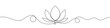 Continuous line drawing of lotus flower. One line drawing background. Lotus continuous line.