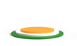 orange yellow white green colour podium round circle object step symbol sign icon decoration ornament republic india country national 26 january platform stage happy stage sale government politic 