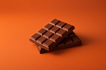 Wall Mural - Chocolate bar isolated on clean background