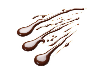 Wall Mural - Coffee, chocolate, brown sauce dropping and splashing isolated on transparent background