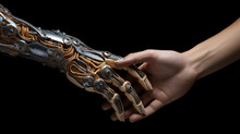 Human Like Robots Holding Hands