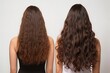 Visual Representation Of Hair Straightening And Curling Before And After