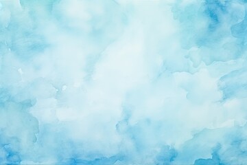 Wall Mural - Watercolor background. Abstract streaks in the form of haze, clouds. Blue sky, atmosphere