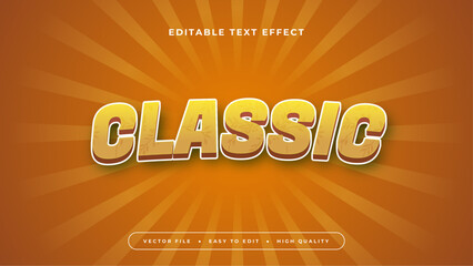Poster - Brown and gold classic 3d editable text effect - font style