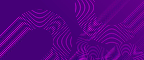 Poster - purple violet futuristic modern abstract dynamic banner with shiny geometric lines. futuristic techn
