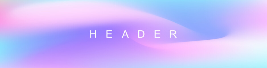 Aufkleber - Abstract pastel gradient header background. Innovation header background design for cover. Landing page concept for your graphic design