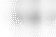 Circle dots with halftone pattern. Round black and white  background