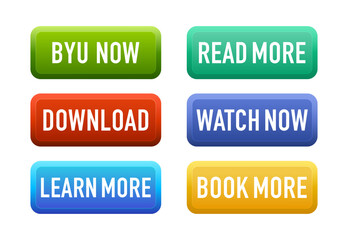 Poster - Set of modern buttons for website and user interface. Web elements. Click here button. Button for UI UX, website, mobile application. Vector illustration
