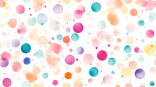 Seamless Background With Circles And Dots / Confetti - Seamless Tile. Endless And Repeat Print. 