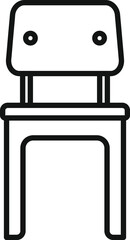 Poster - Kid outdoor chair icon outline vector. Park plan furniture. Home exterior