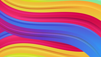 Colorful colourful vector wave wavy abstract background. Dynamic colour gradation design for poster, banner, flyer, magazine, cover, brochure, festival