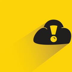 Poster - cloud and error with shadow on yellow background