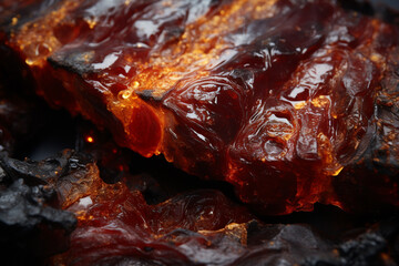 Aufkleber - Ribs - Abstract marbling with a smoky, grilled texture.