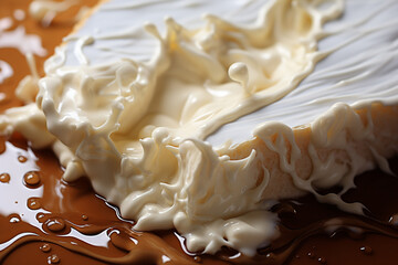 Poster - Brie cheese - Creamy abstract forms with a hint of white rind.