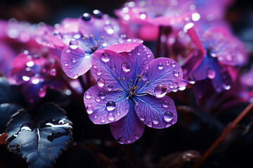 Poster - Violet - Small, purple abstract shapes with a delicate charm.
