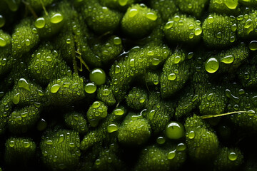 Leinwandbilder - Moss - Soft, green abstract textures with a velvety touch.