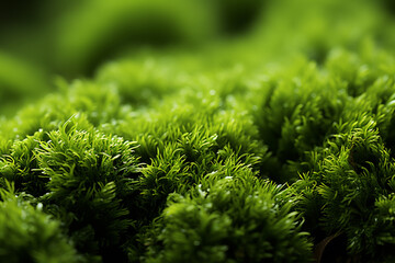 Poster - Moss - Soft, cushiony green abstract textures.