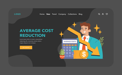 Poster - Vertical integration web or landing. Company's supply chain optimization and control. Business strategy from manufacturing to sales. Optimized production flow. Flat vector illustration