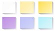A set of four different colored sticky notes