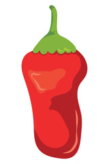 Sticker - red chilli pepper illustration