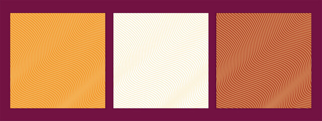 Aufkleber - abstract seamless set of saffron wave line pattern perfect for banner poster.