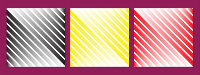 Aufkleber - abstract seamless set of diagonal gradient line pattern perfect for banner poster.