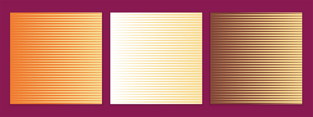 Aufkleber - abstract seamless set of cream horizontal line pattern perfect for banner poster.