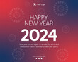 Happy New year 2024 post design template 