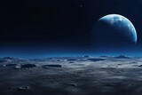 Fototapeta Przestrzenne - blue sunrise, view of earth from space