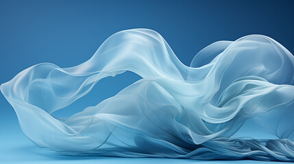 Wall Mural - ephemeral wind on the light blue background