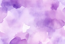 Purple Watercolor Seamless Pattern For Background. Abstract Grunge Texture.