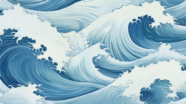 A wave pattern in Japanese style