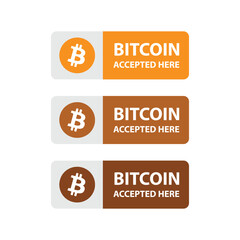 Wall Mural - bitcoin accept here button template