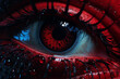 Red eyes created with Generative AI technology, inspiration eye 