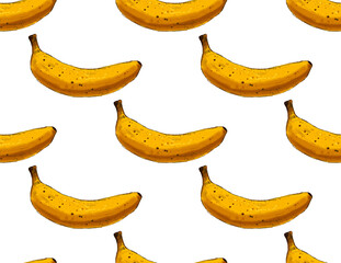 Wall Mural - Seamless pattern with bananas