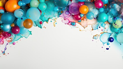 Wall Mural - colorful balloons on a white background