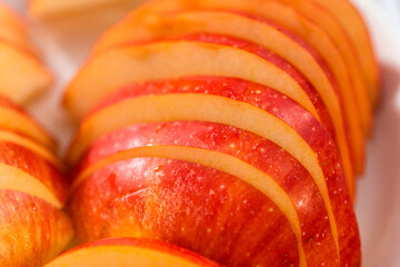 Poster - Sliced red apples