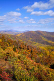 Fototapeta Do pokoju - Fall View of the Shenandoah Valley from Skyline Drive with Cloudy Sky