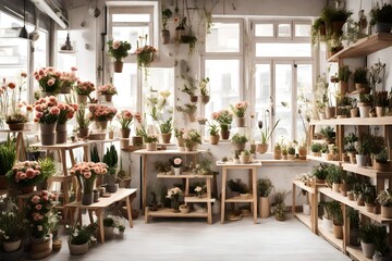 flowers in a shop window