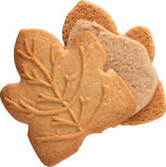 isolate maple leaf biscuit shape