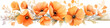 Aquarell Blumen, Orange